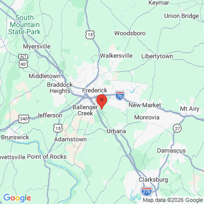 Map to  office in Frederick, MD
