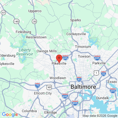 Map to  office in Pikesville, MD