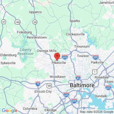 Map to  office in Pikesville, MD