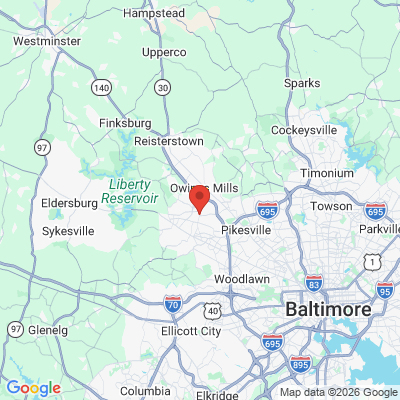 Map to  office in Owings Mills, MD
