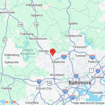 Map to  office in Owings Mills, MD