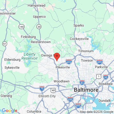Map to  office in Owings Mills, MD