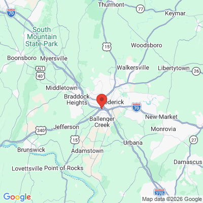 Map to  office in Frederick, MD