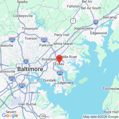 Map to  office in Essex, MD