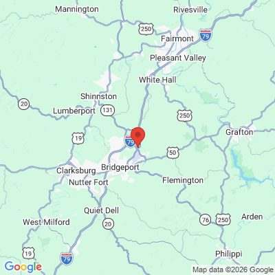 Map to  office in Bridgeport, WV