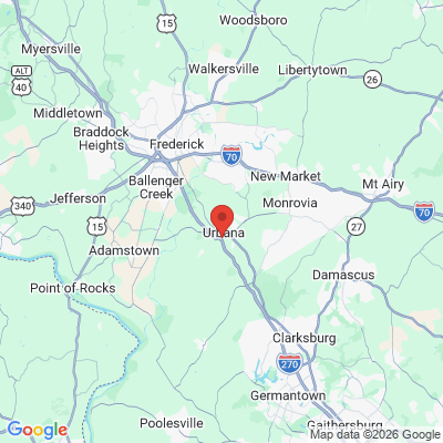 Map to  office in Frederick, MD