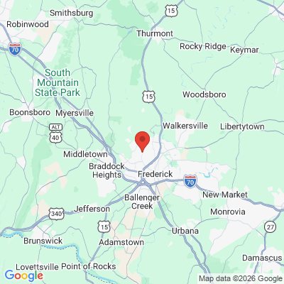 Map to  office in Frederick, MD