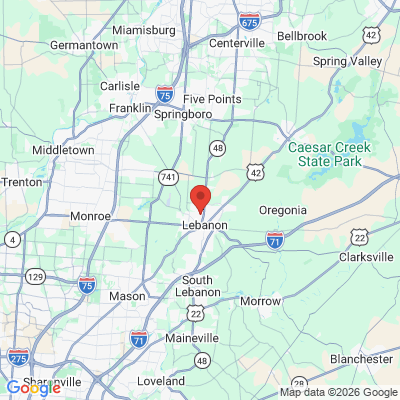 Map to  office in Lebanon, OH