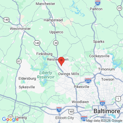 Map to  office in Reisterstown, MD