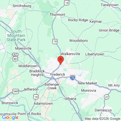 Map to  office in Frederick, MD