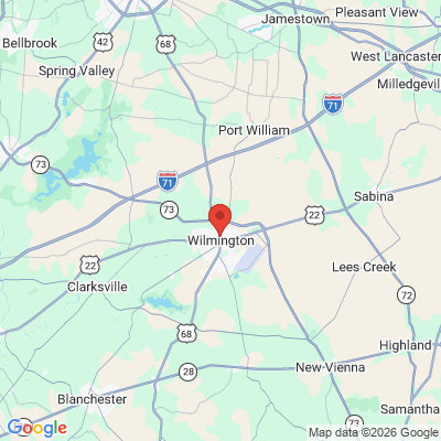 Map to  office in Wilmington, OH