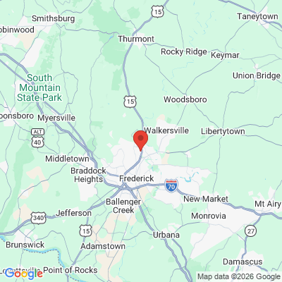 Map to  office in Frederick, MD