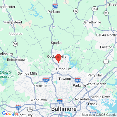 Map to  office in Cockeysville, MD