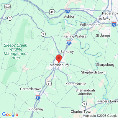 Map to  office in Martinsburg, WV