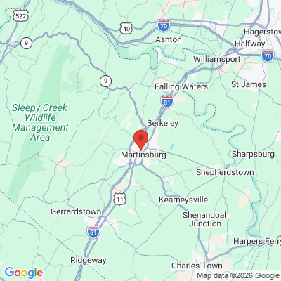 Map to  office in Martinsburg, WV