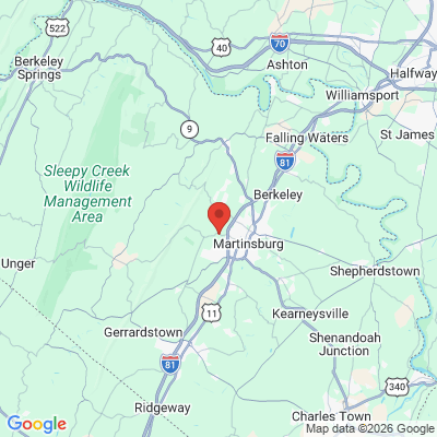 Map to  office in Martinsburg, WV