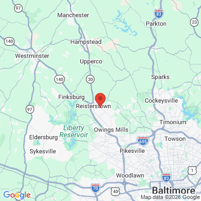 Map to  office in Reisterstown, MD