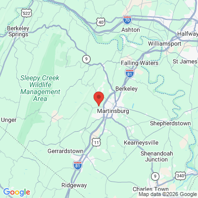 Map to  office in Martinsburg, WV