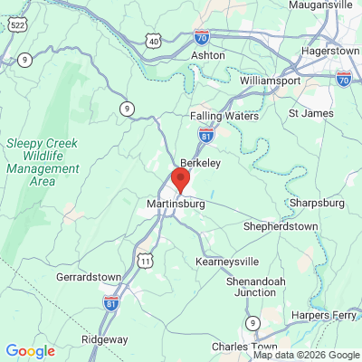 Map to  office in Martinsburg, WV
