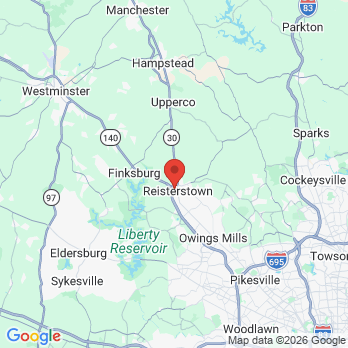 Map to Zaller Family & Cosmetic Dentistry office in Reisterstown, MD