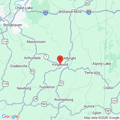 Map to  office in Kingwood, WV