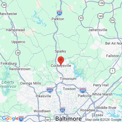 Map to  office in Cockeysville, MD