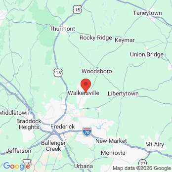 Map to Walkersville Dental Care  office in Walkersville, MD