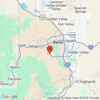 Map to Dental Care Center office in Reno, NV