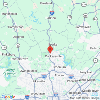 Map to  office in Cockeysville, MD