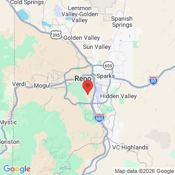 Map to Reno Dentures and Implants office in Reno, NV