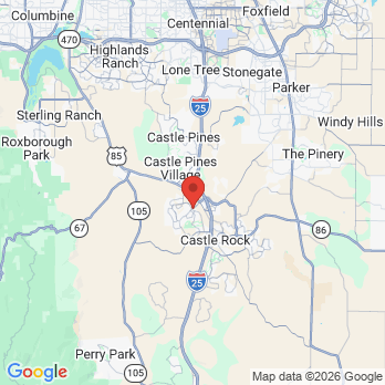 Map to Prairie Hawk Dental office in Castle Rock, CO