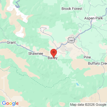 Map to Bailey Dental office in Bailey, CO