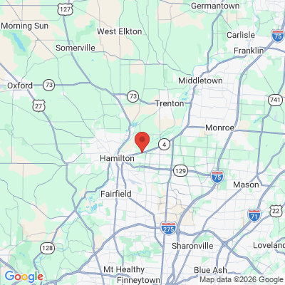 Map to  office in Hamilton, OH