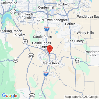 Map to Evoque Dental & Wellness Center office in Castle Rock, CO