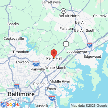 Map to Caroline Foster Owens, DDS, PA office in Perry Hall, MD