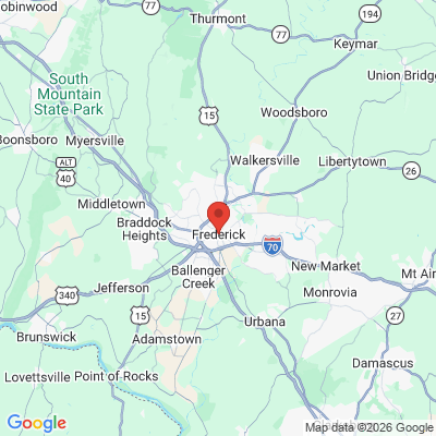 Map to  office in Frederick, MD