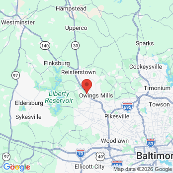 Map to Toothfully Yours office in Owings Mills, MD
