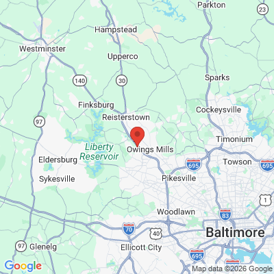 Map to Toothfully Yours office in Owings Mills, MD