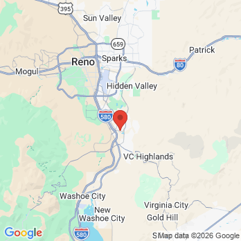 Map to Desert Valley Dental office in Reno, NV