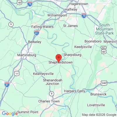 Map to  office in Shepherdstown, WV