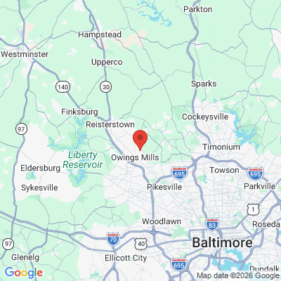 Map to  office in Owings Mills, MD