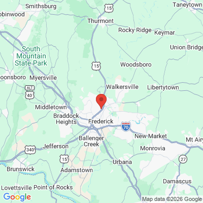 Map to  office in Frederick, MD
