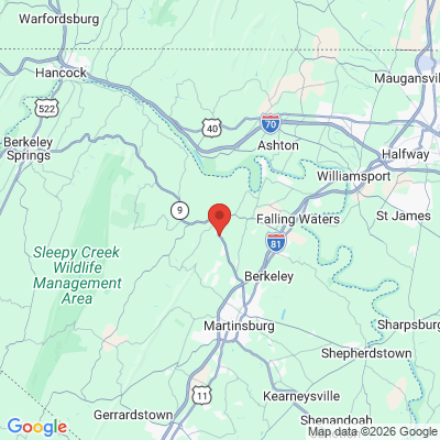 Map to  office in Hedgesville, WV