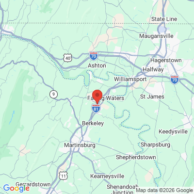 Map to  office in Falling Waters, WV