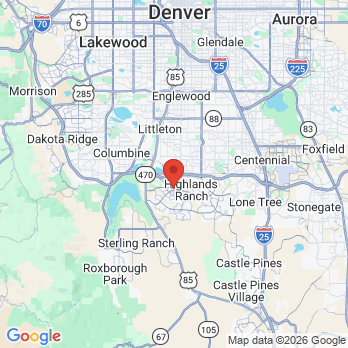 Map to Highlands Ranch Dental Care office in Highlands Ranch, CO