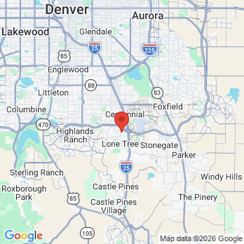 Map to Osborn Advanced Dentistry office in Lone Tree, CO