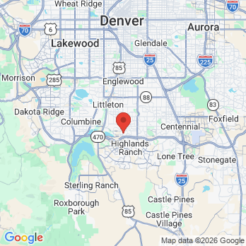 Map to Blanchard & Richardson Family Dentistry office in Littleton, CO