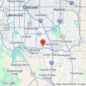 Map to Endodontic Associates office in Centennial, CO