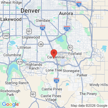 Map to Open and Affordable Dental office in Centennial, CO
