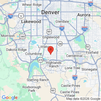 Map to Grout Family Dentistry office in Littleton, CO